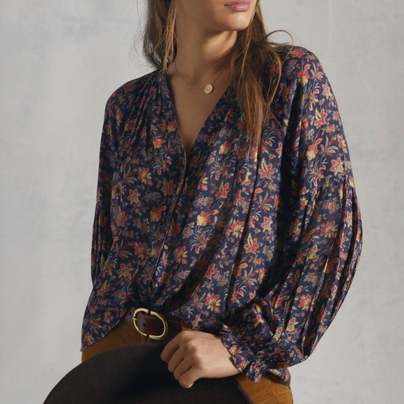 Anthropologie Tops - HTF Anthropologie Janelle Puff-Sleeved Blouse